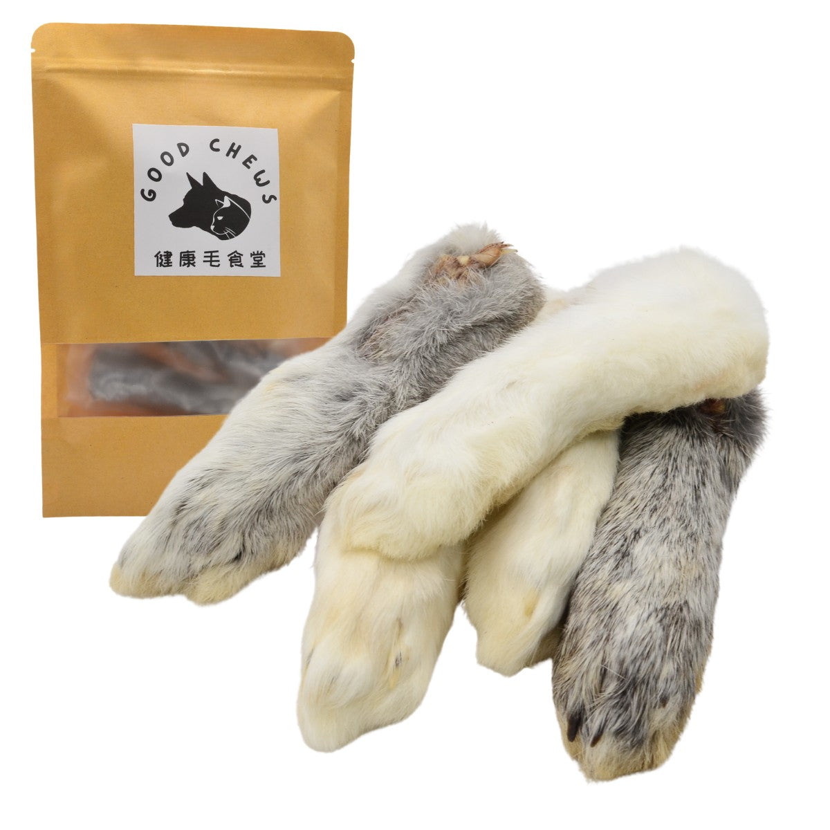 帶毛兔腳5入-100%天然寵物零食 耐咬貓狗零食│脫水乾燥 寵物肉乾 生肉餐 – Good Chews 健康毛食堂